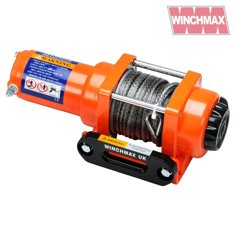 3000lb Dyneema Synthetic Rope Remote Control Winch Cable 12v Electric Winch 