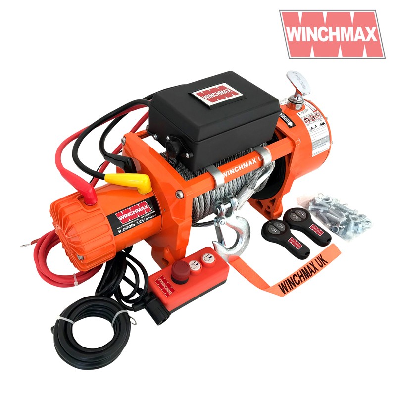 ELECTRIC WINCH 24V 4x4/RECOVERY 13500 lb WINCHMAX BRAND MOUNTING PLATE INC.