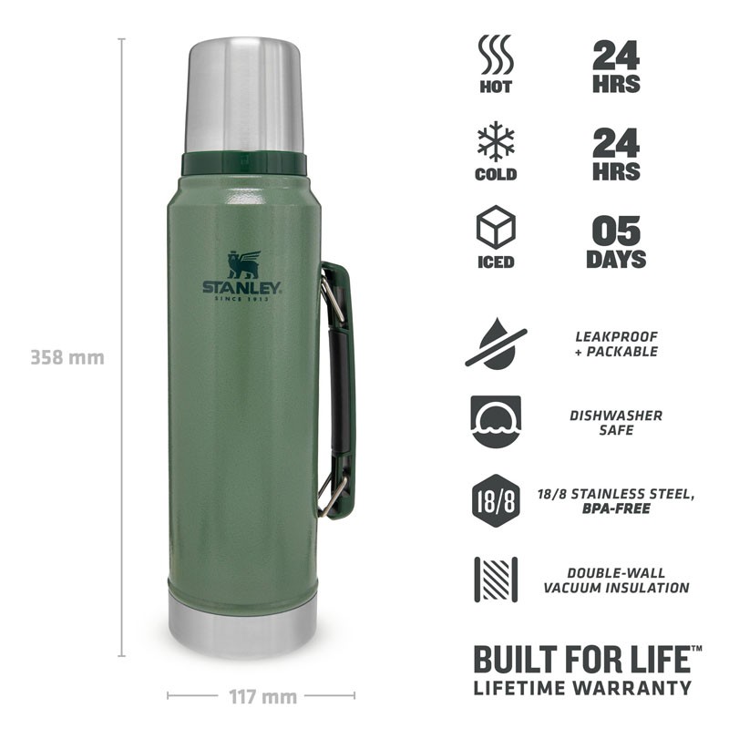 STANLEY CLASSIC LEGENDARY INSULATED VACUUM BOTTLE 1.0L