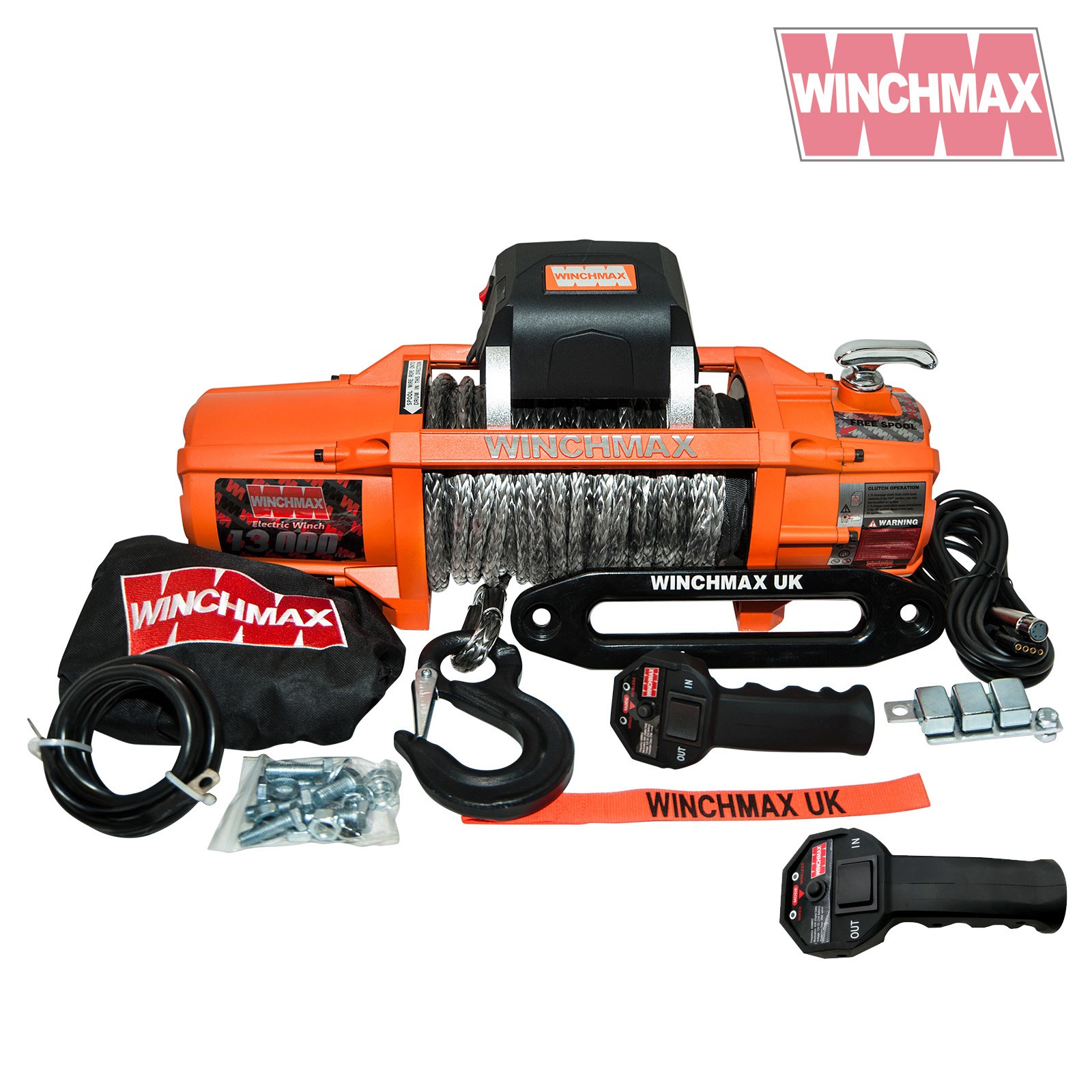 ELECTRIC WINCH 13500lb 12V SYNTHETIC ROPE WINCHMAX 4x4/RECOVERY